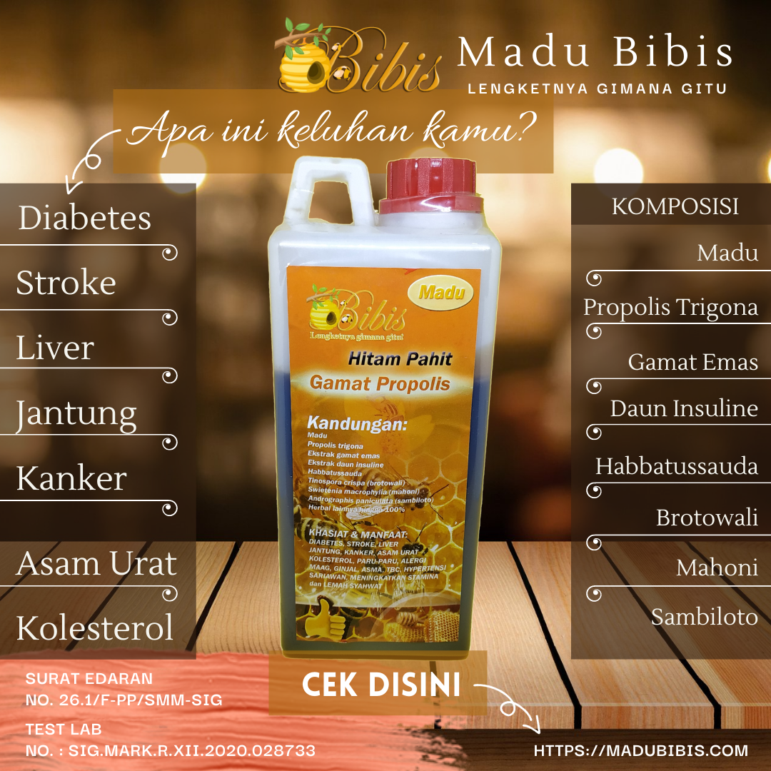 Madu Pahit Gamat Propolis Bibis